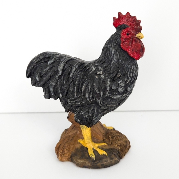 Rooster Black Tabletop Sign & Figurine Rustic Farmhouse Decor Set - Picture 4 of 7